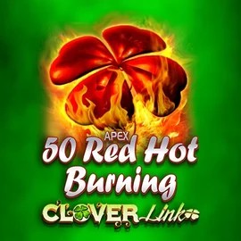 50 Red Hot Burning Clover Links logo by Novomatic Baloo Casino
